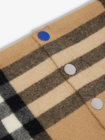 Burberry Check-pattern cashmere snood outlook