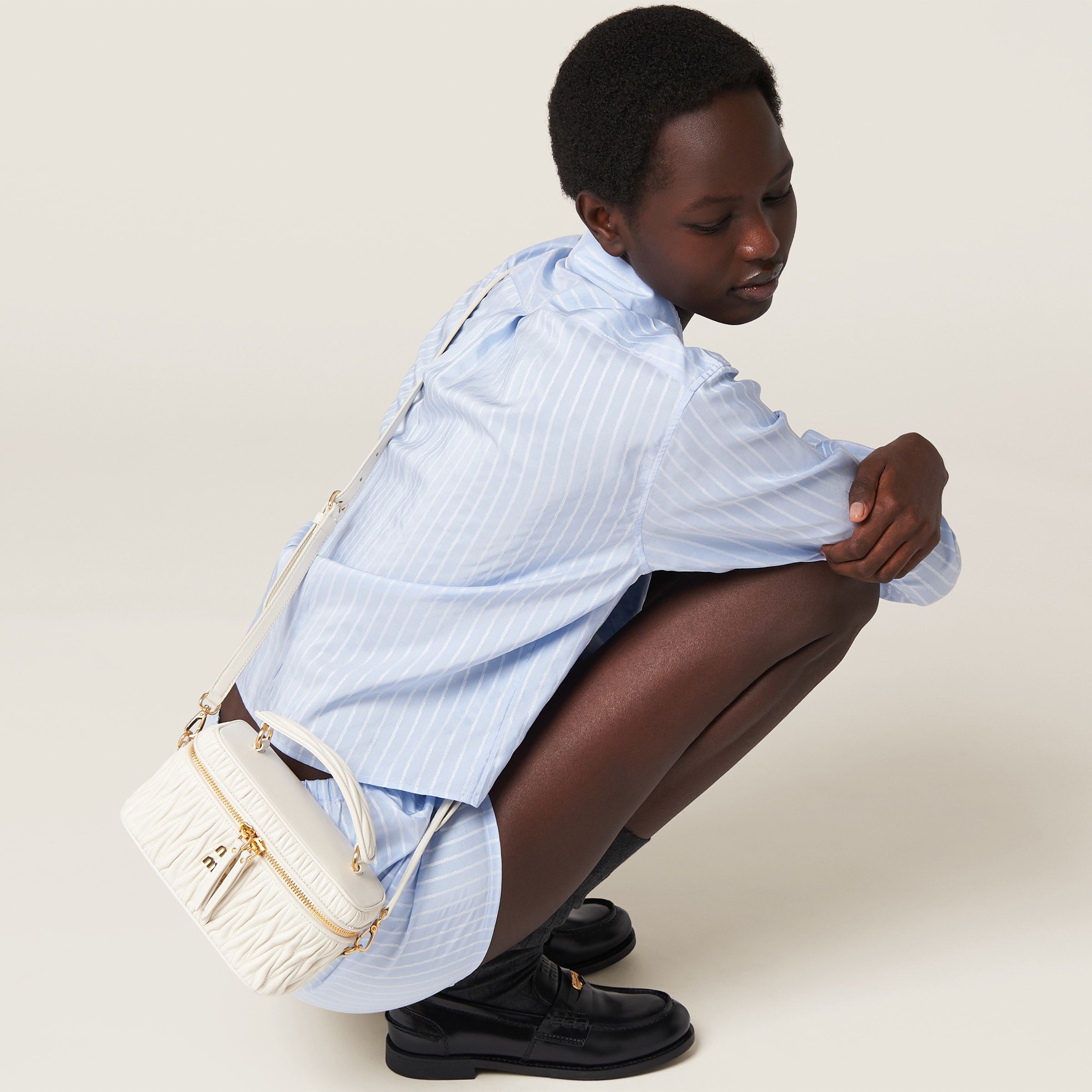 Matelassé nappa leather shoulder bag - 5