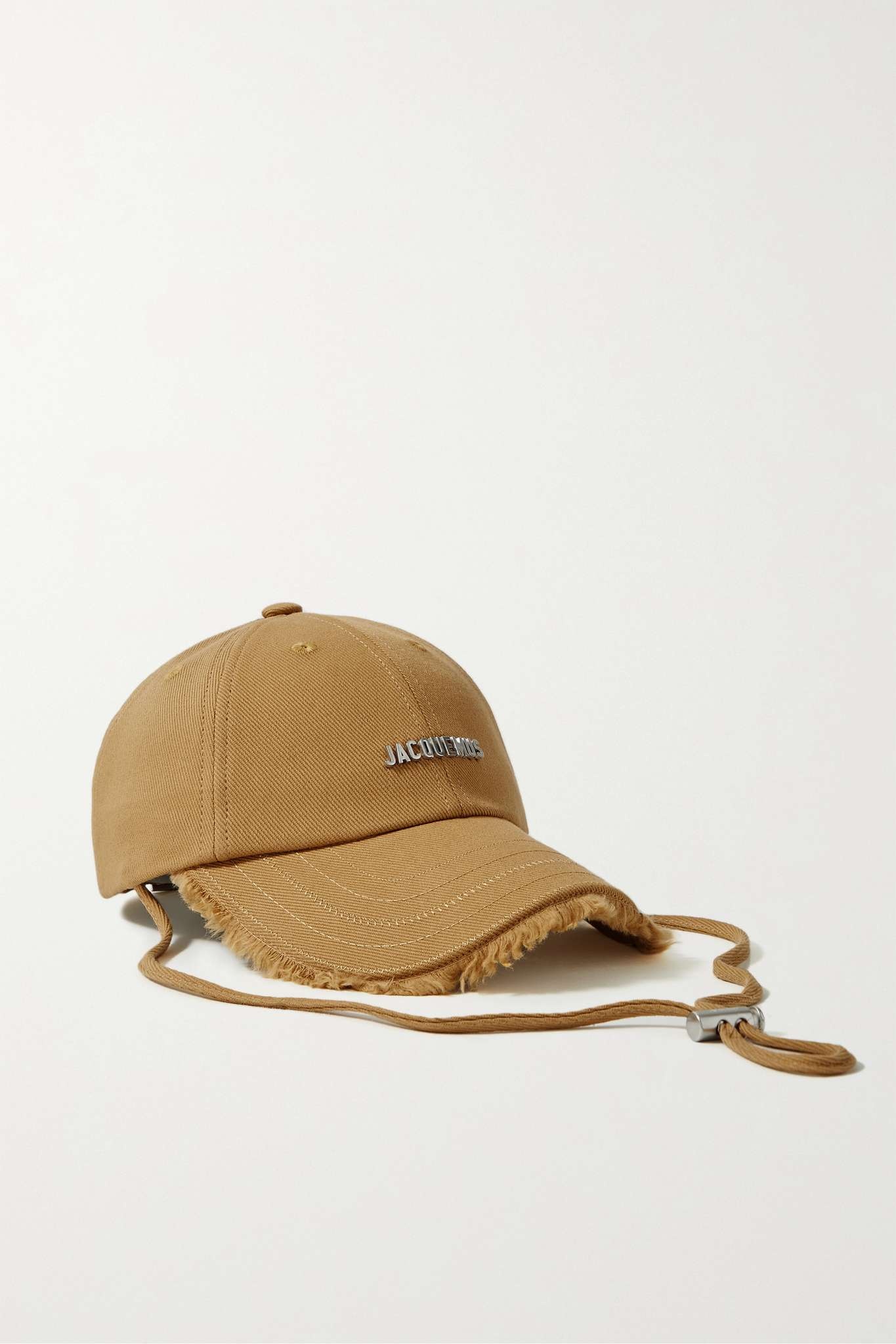 Artichaut embellished frayed cotton-twill baseball cap - 1