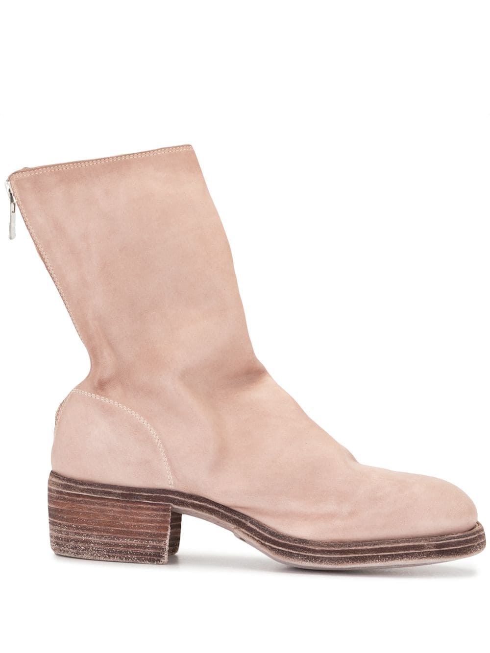 suede zip-up ankle boots - 1