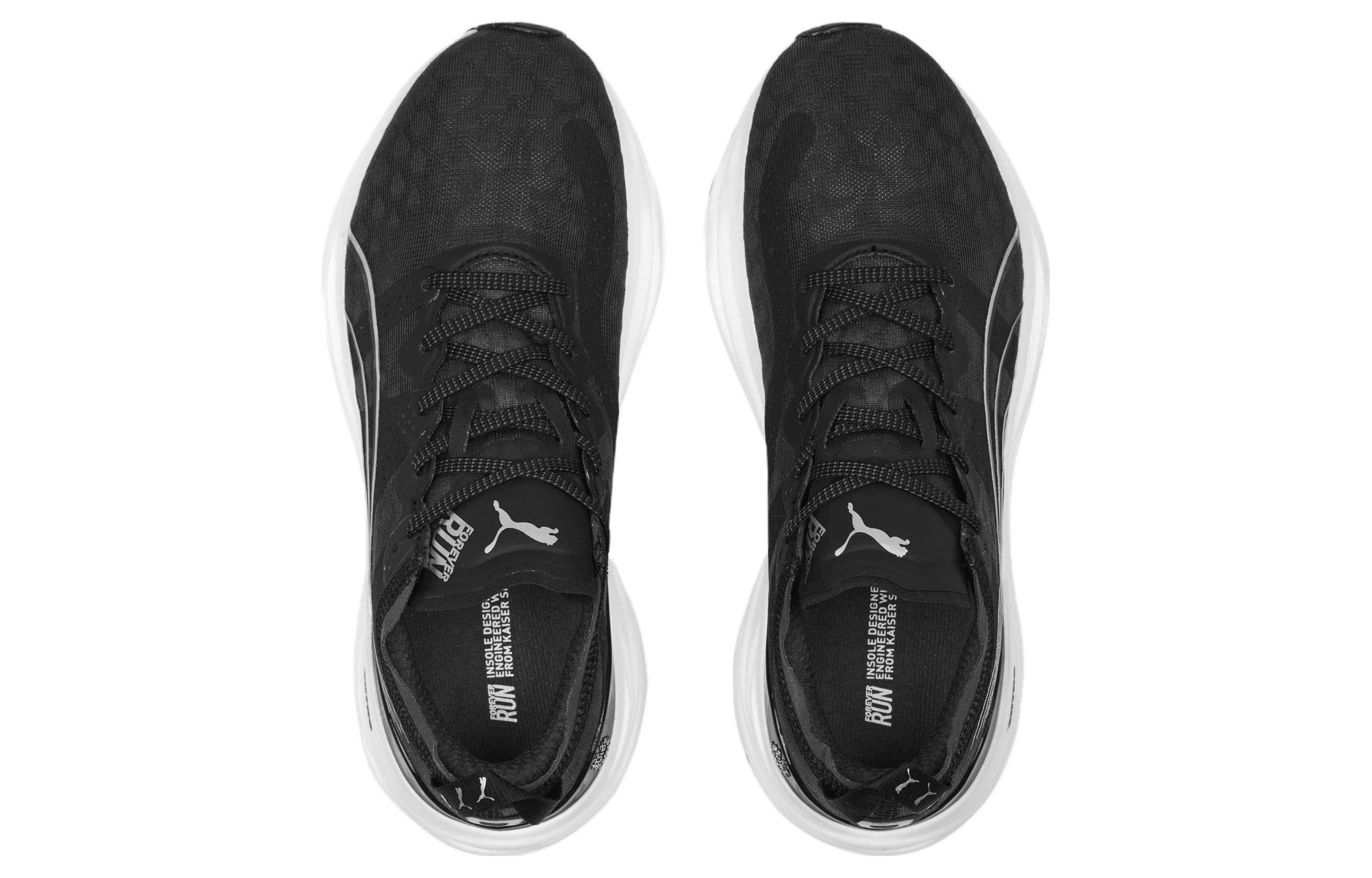 (WMNS) PUMA ForeverRun Nitro 'Black White' 377758-01 - 3