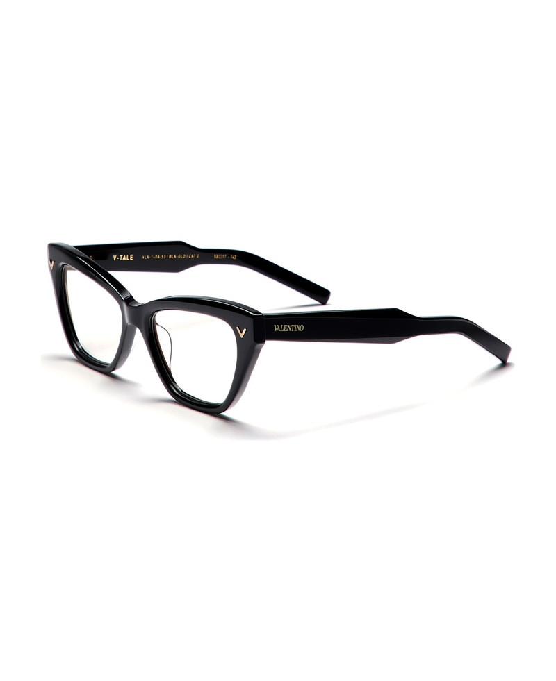Valentino V-tale- Black / Light Gold Rx Glasses outlook