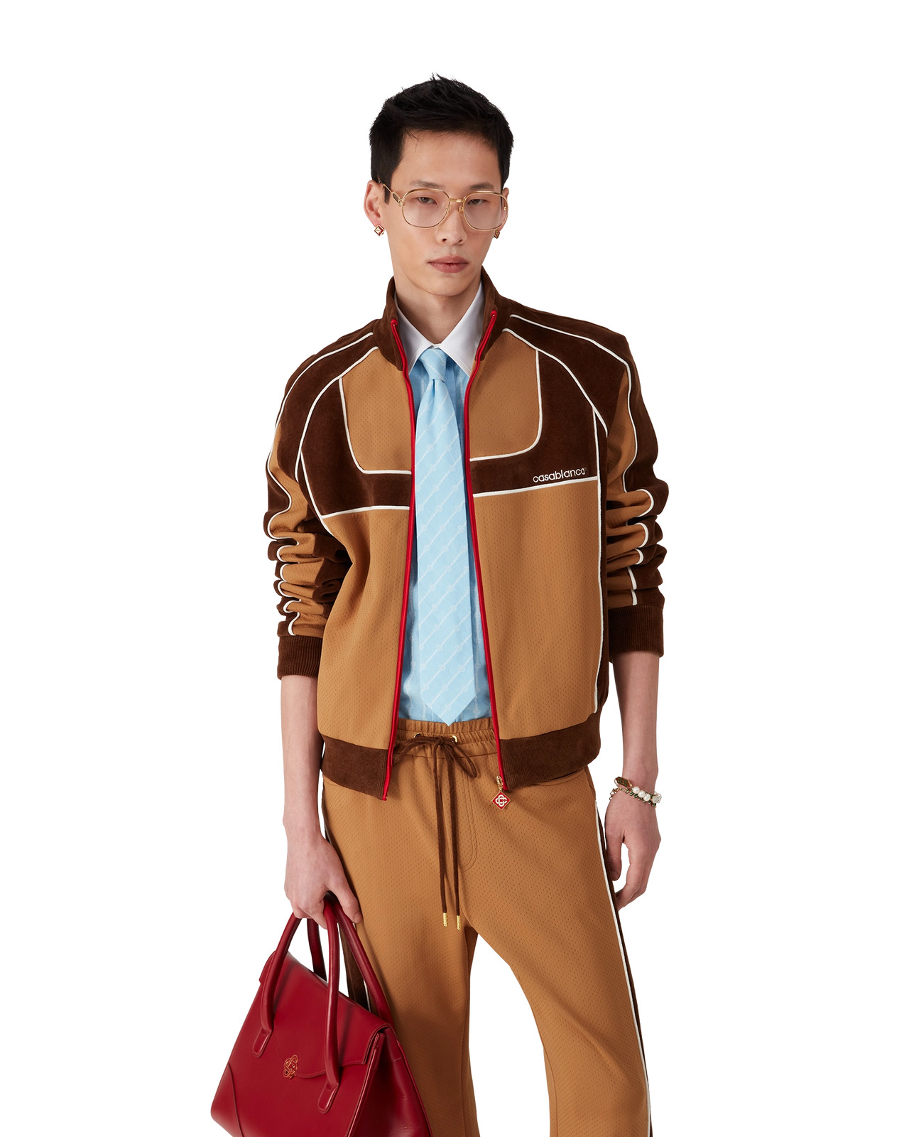 Chenille Panelled Track Jacket | Casablanca Paris - 3