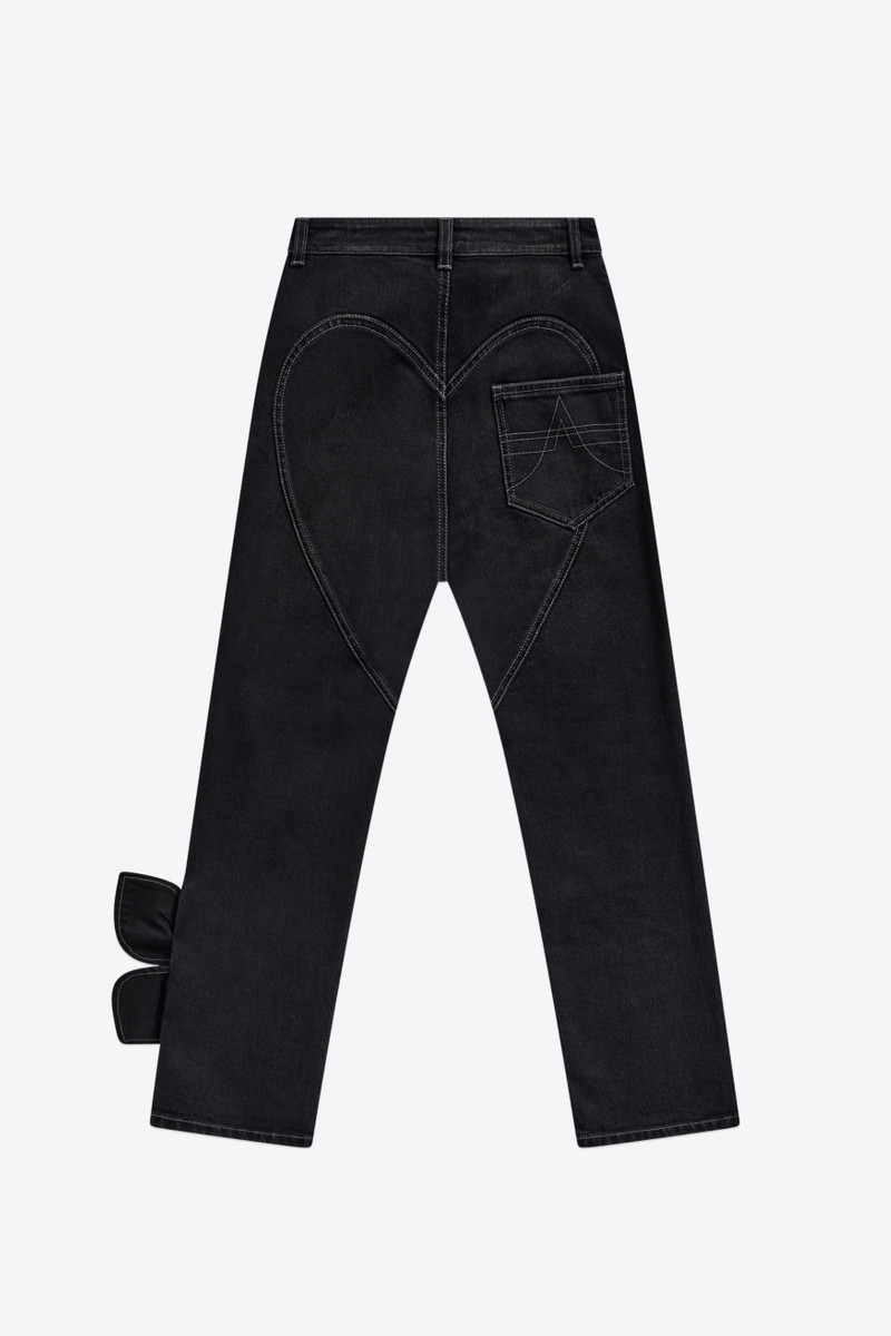 AREA DENIM BOW STRAIGHT LEG JEAN outlook