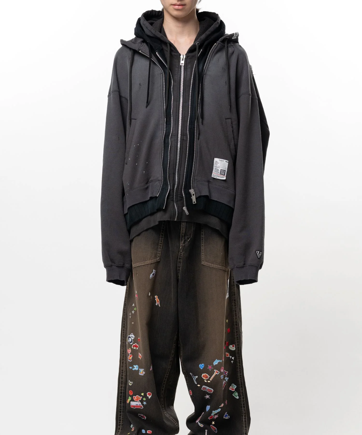 Triple Layered Zip-up Hoodie - 1