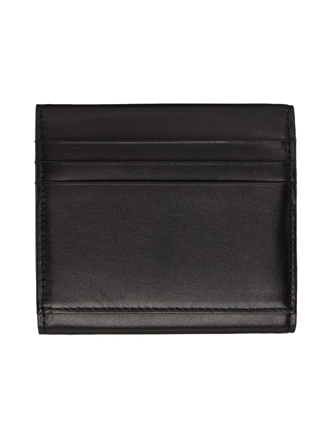 Black Semi-Gloss Smooth Leather Wallet - 2