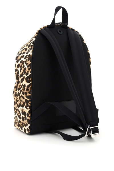 SAINT LAURENT CITY CANVAS LEOPARD BACKPACK outlook