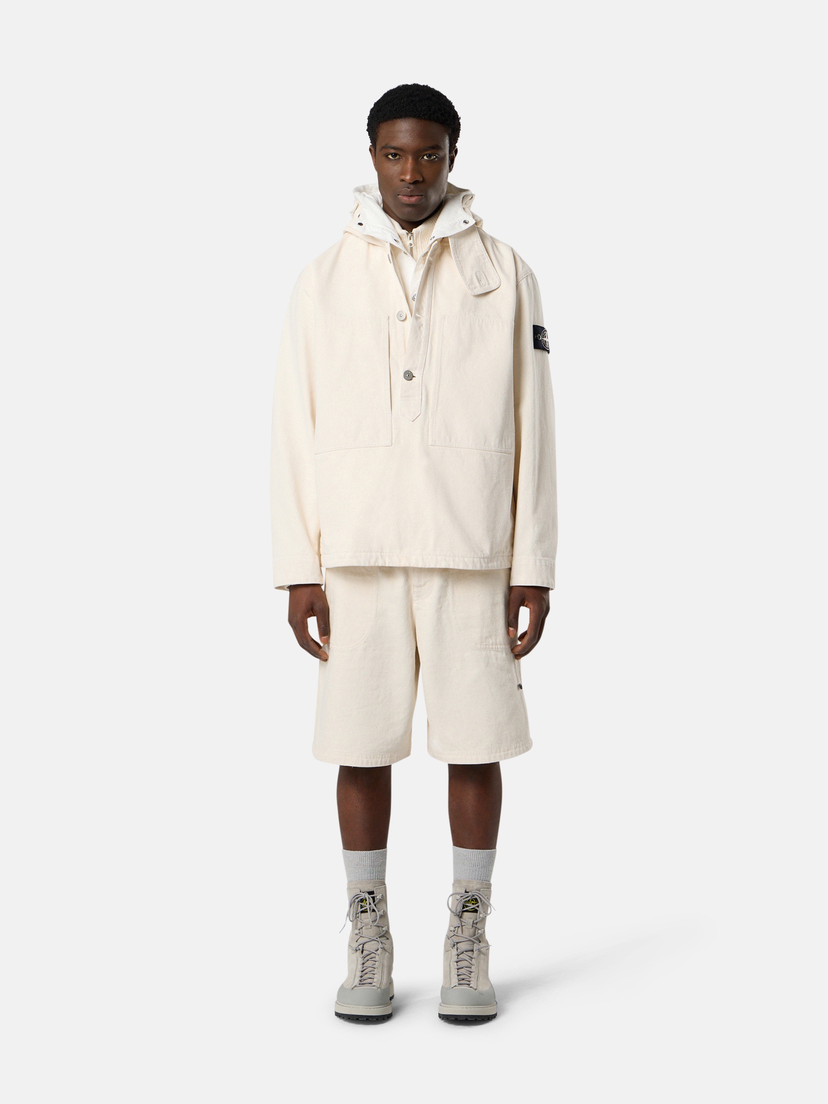 Q100001 NATURAL COTTON GABARDINE_STONE ISLAND RAW BEAUTY - 3