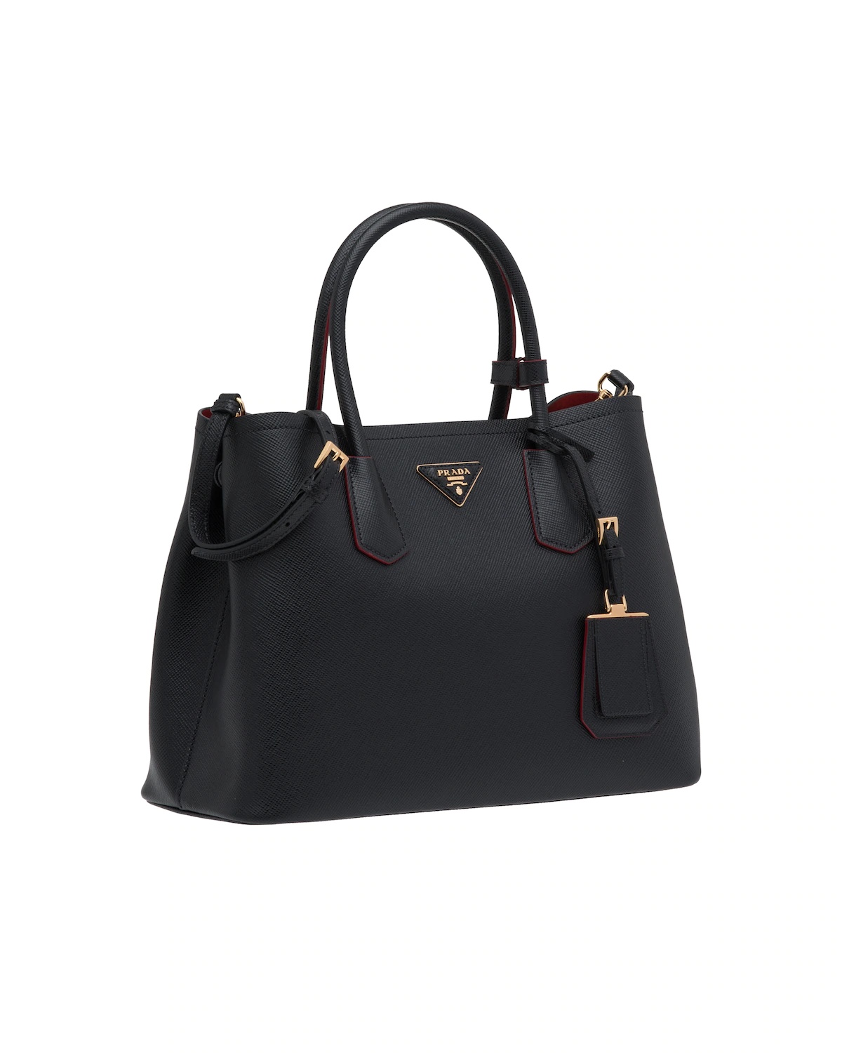 Medium Saffiano Leather Double Prada Bag - 3