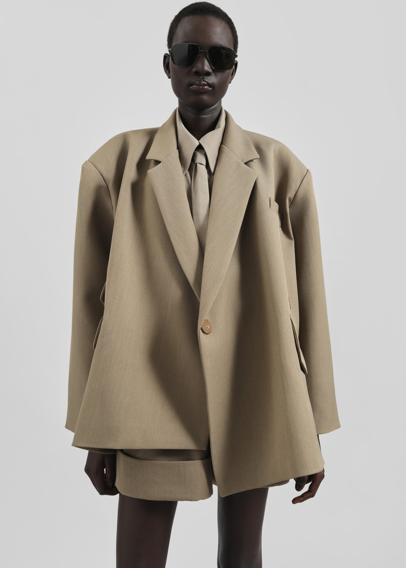 Silvan Neck Tie Shirt - Taupe 6