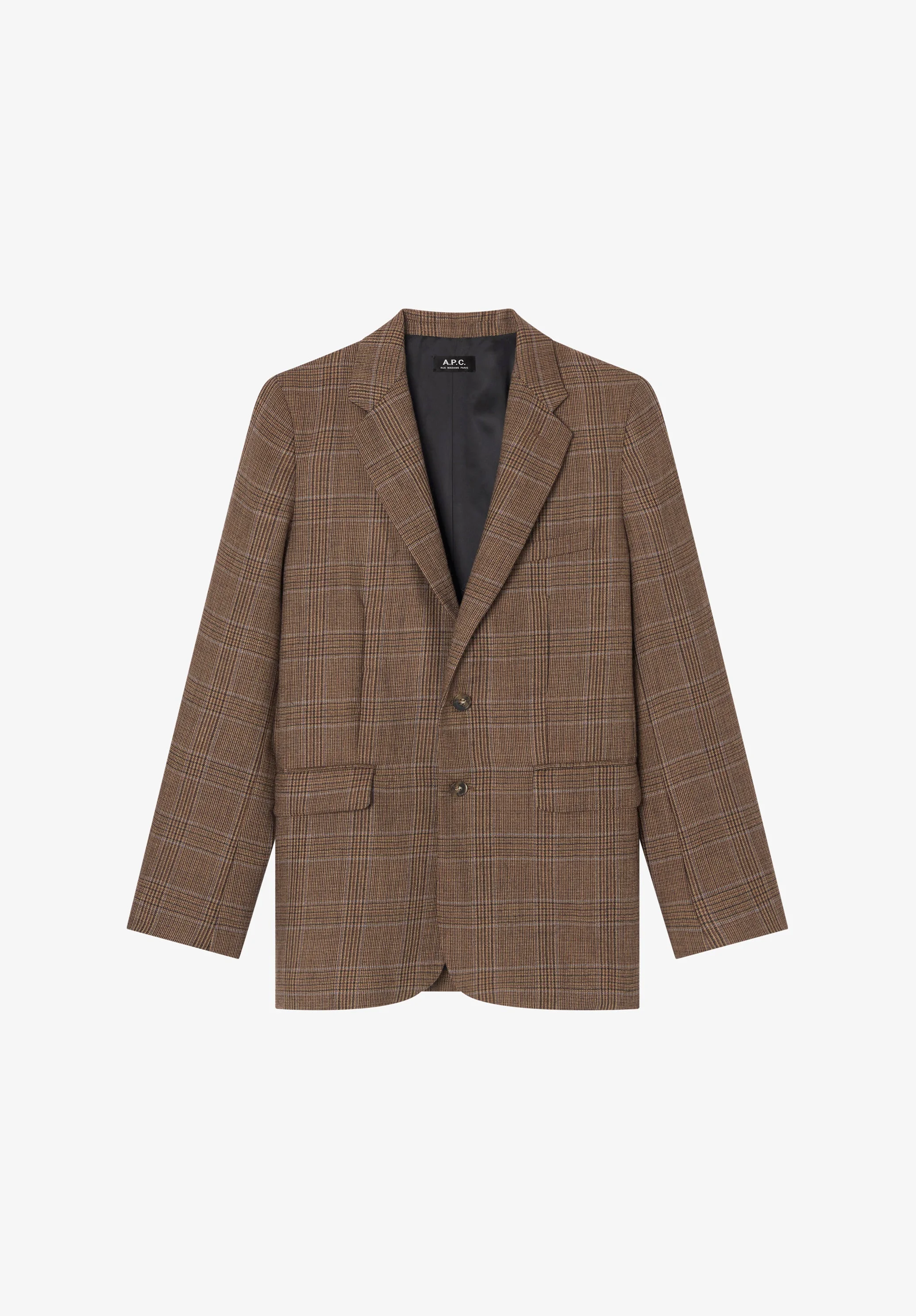 CHECK WOOL JACKET - 1