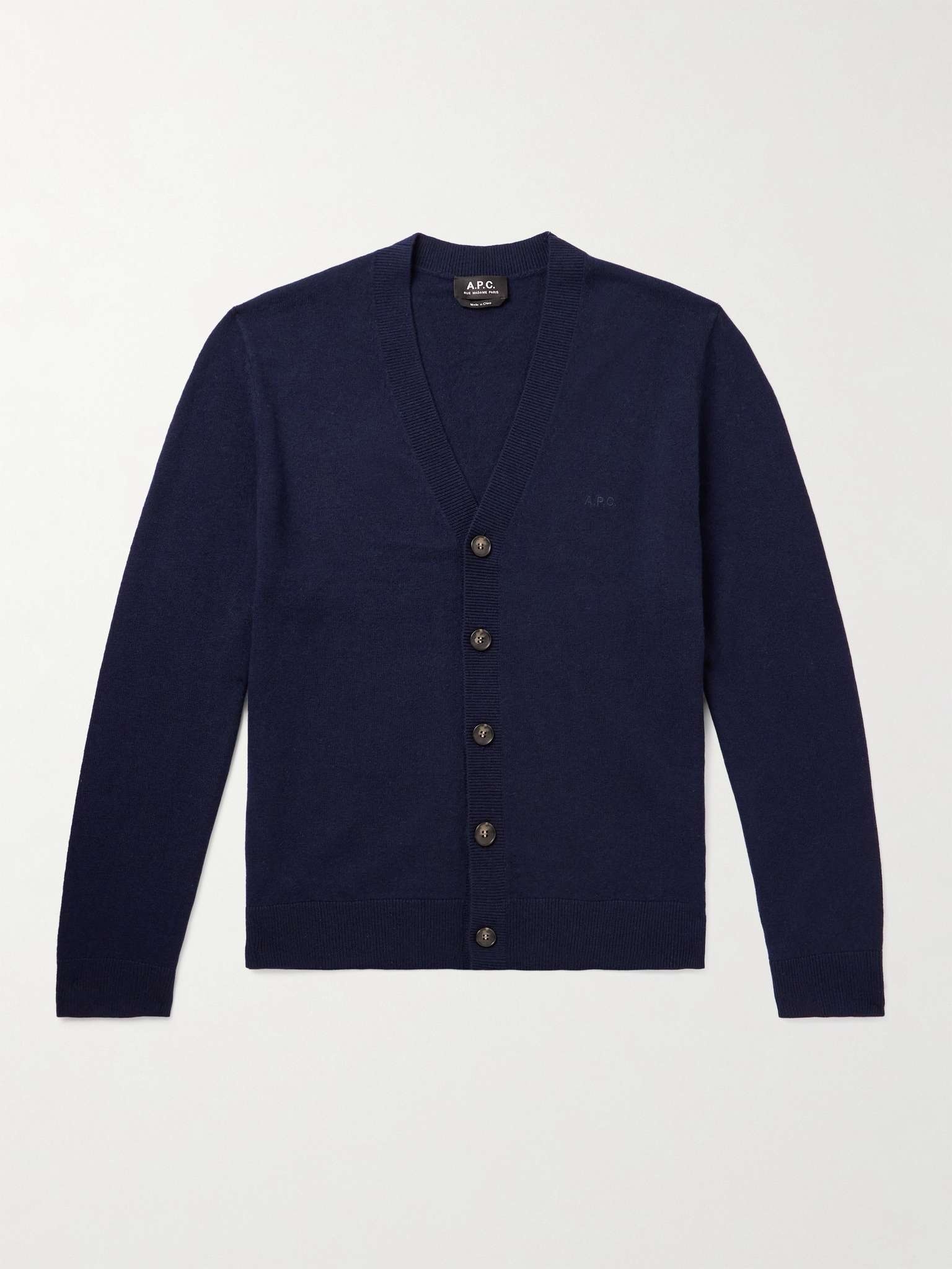 Joe Logo-Embroidered merino Wool Cardigan - 1