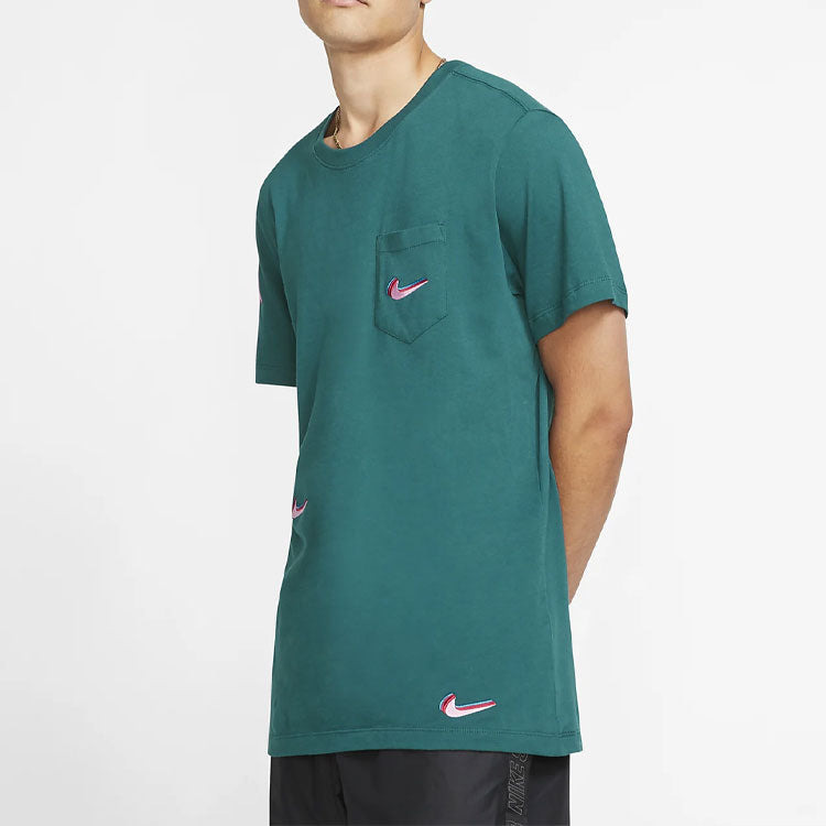 Nike SB Skateboard x Parra Pocket T-Shirt Midnight Turq Tee Green BV7056-347 - 3