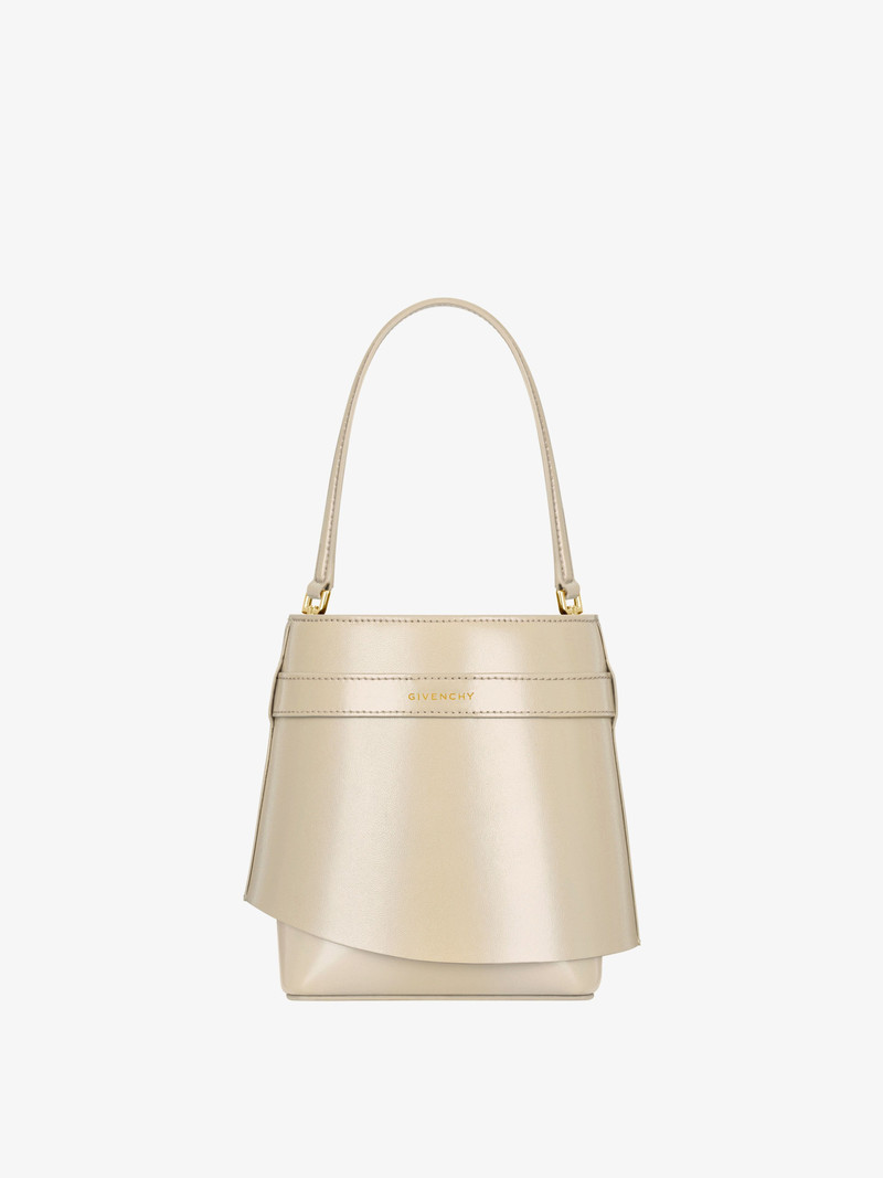 SHARK LOCK BUCKET BAG IN BOX LEATHER 5