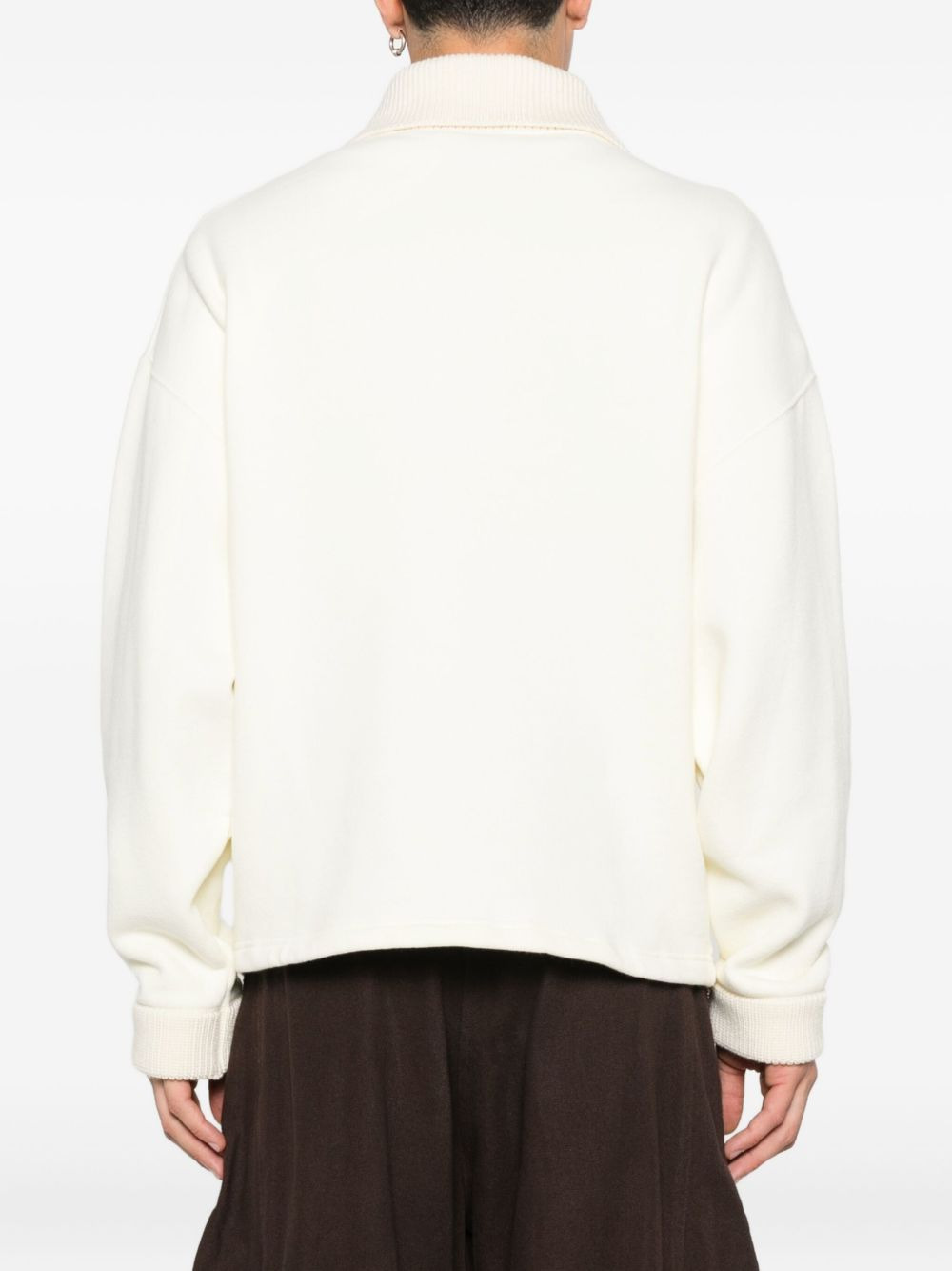 polo-neck ribbed sweater - 4