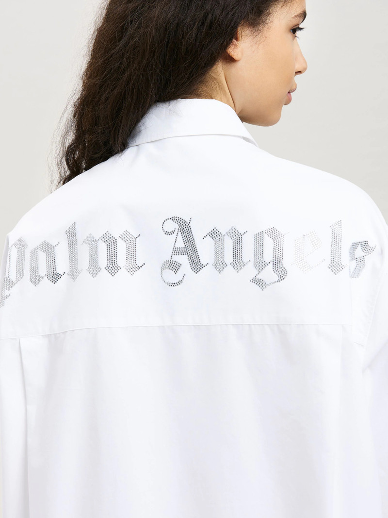 RHINESTONE OVER LOGO SHIRTDRESS 6