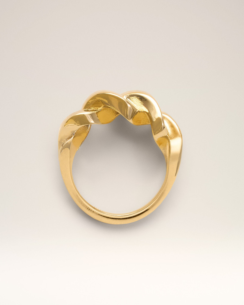 GOLD BRASS TRESSE RING 1