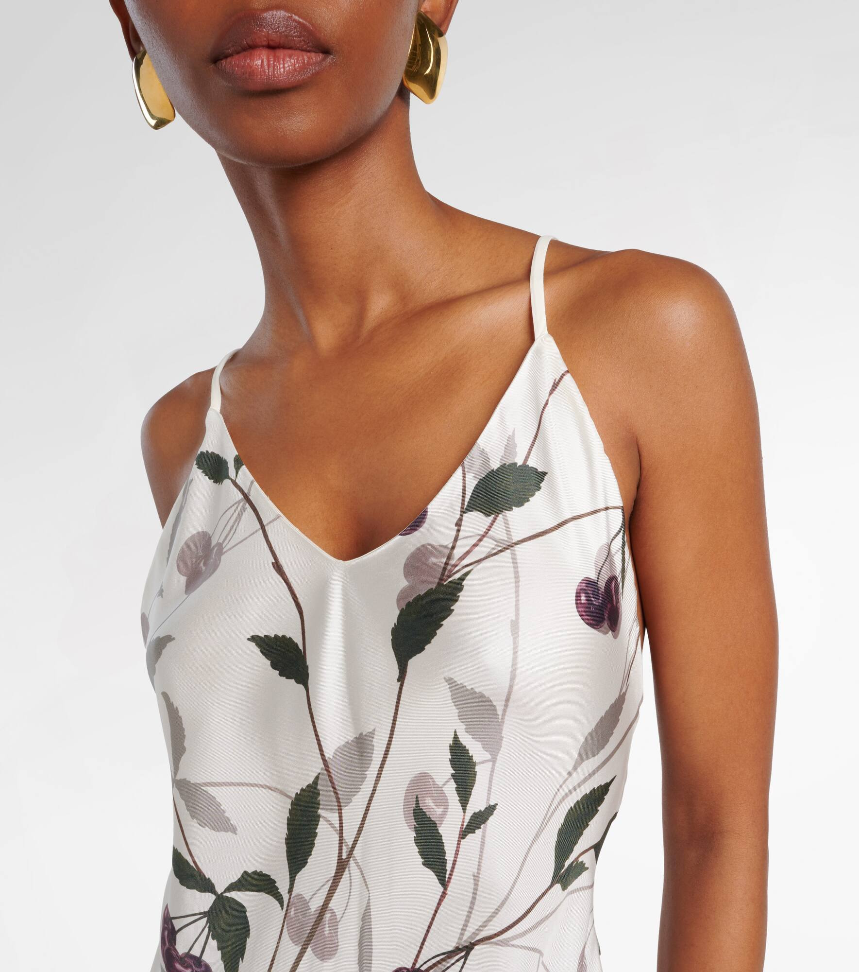 Printed silk maxi dress - 4