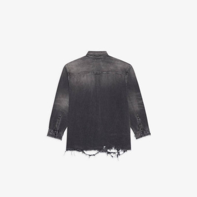 BALENCIAGA Ripped Shirt in Black/white outlook