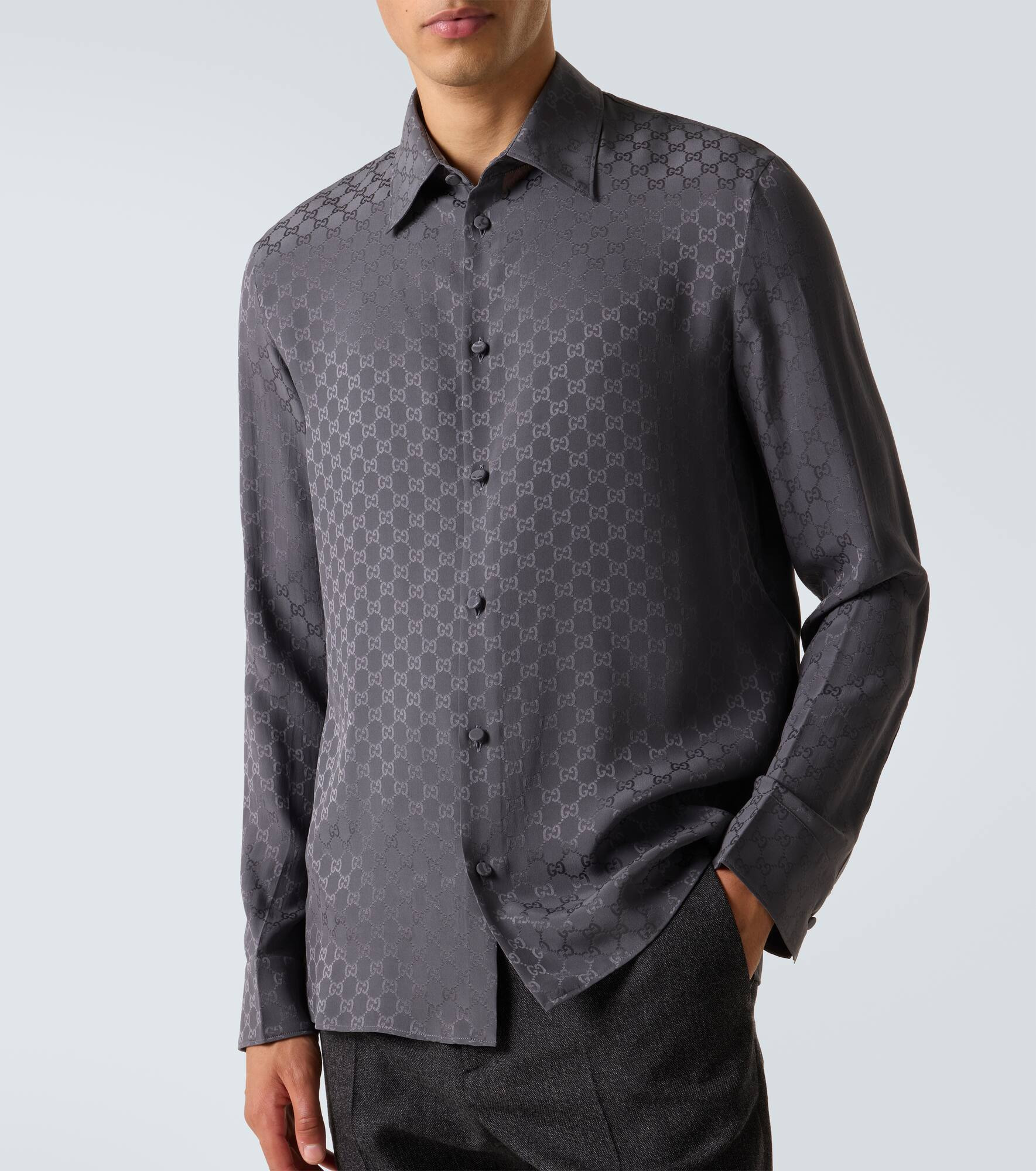 GG silk shirt - 5