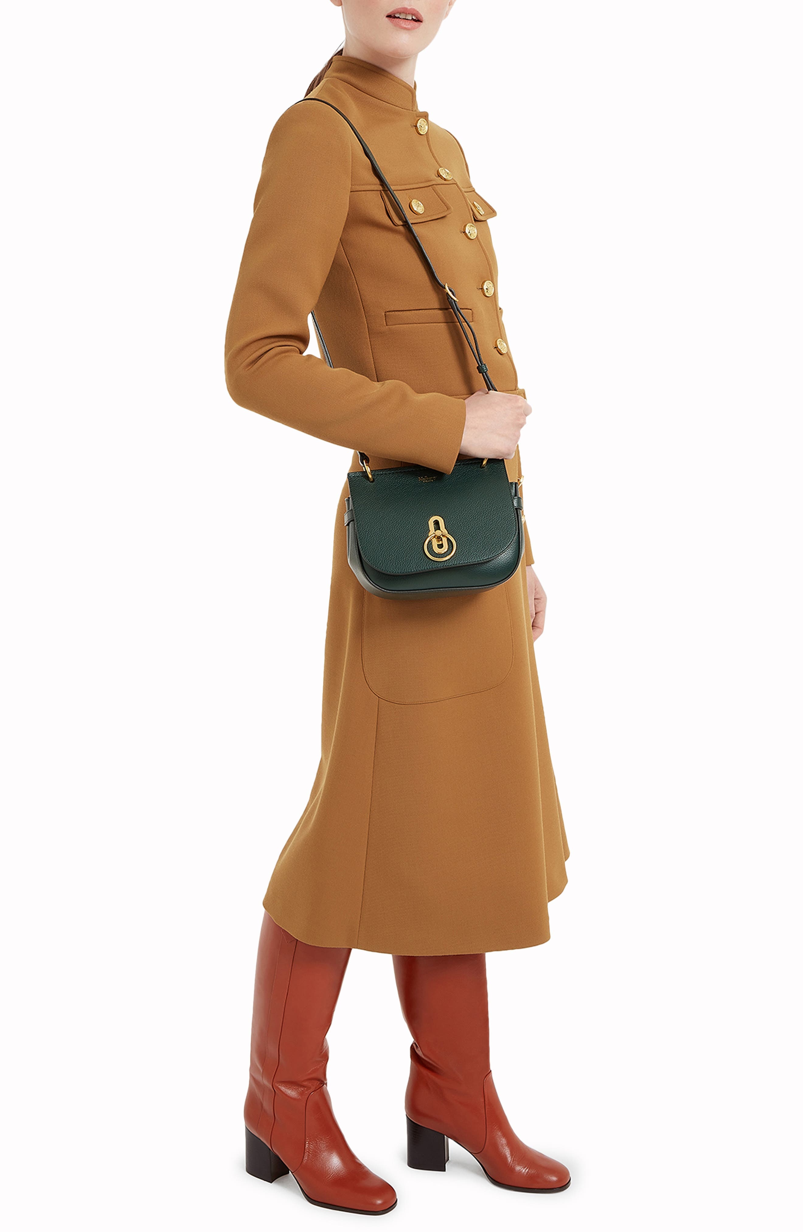 Small Amberley Leather Satchel in  Green - 2