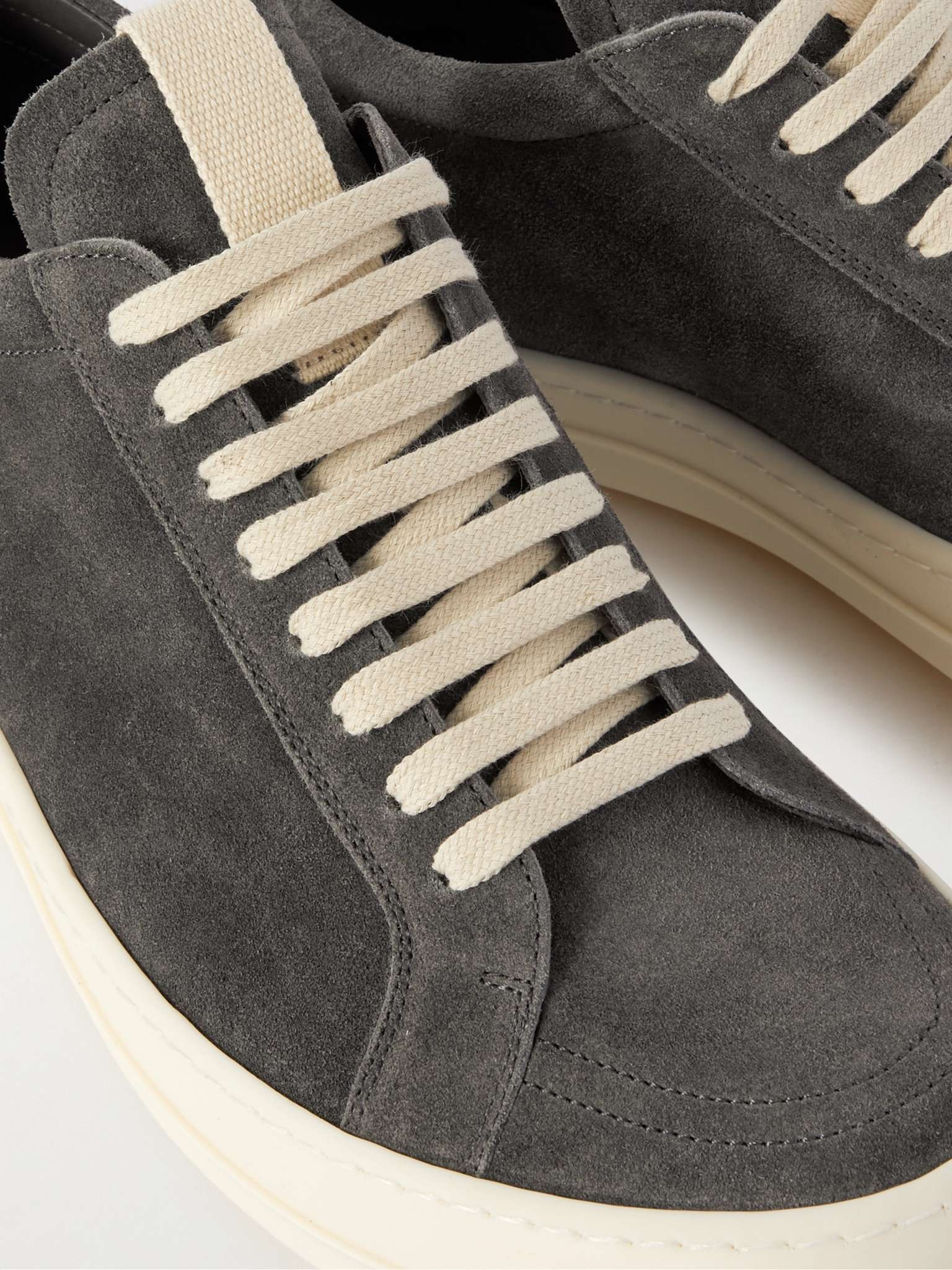 Canvas-Trimmed Suede Sneakers - 6