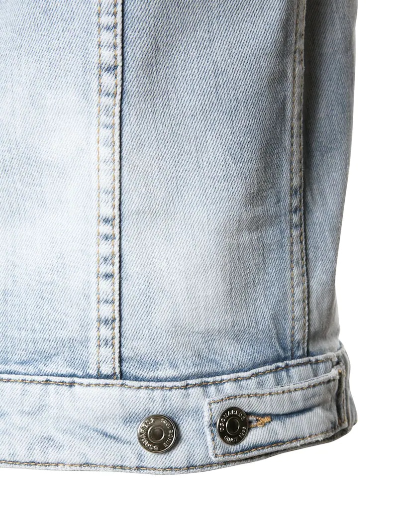 STRETCH COTTON DENIM VEST - 6
