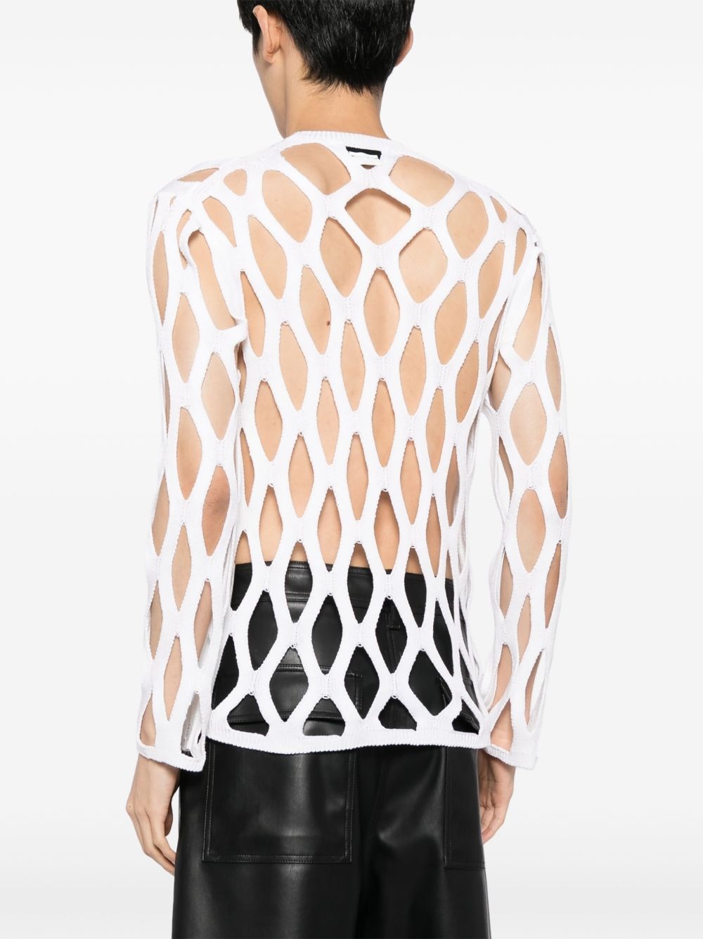 open-knit mesh jumper - 4