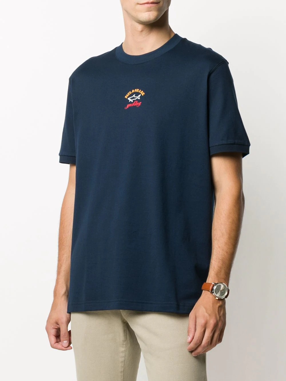 crew neck logo print T-shirt - 2