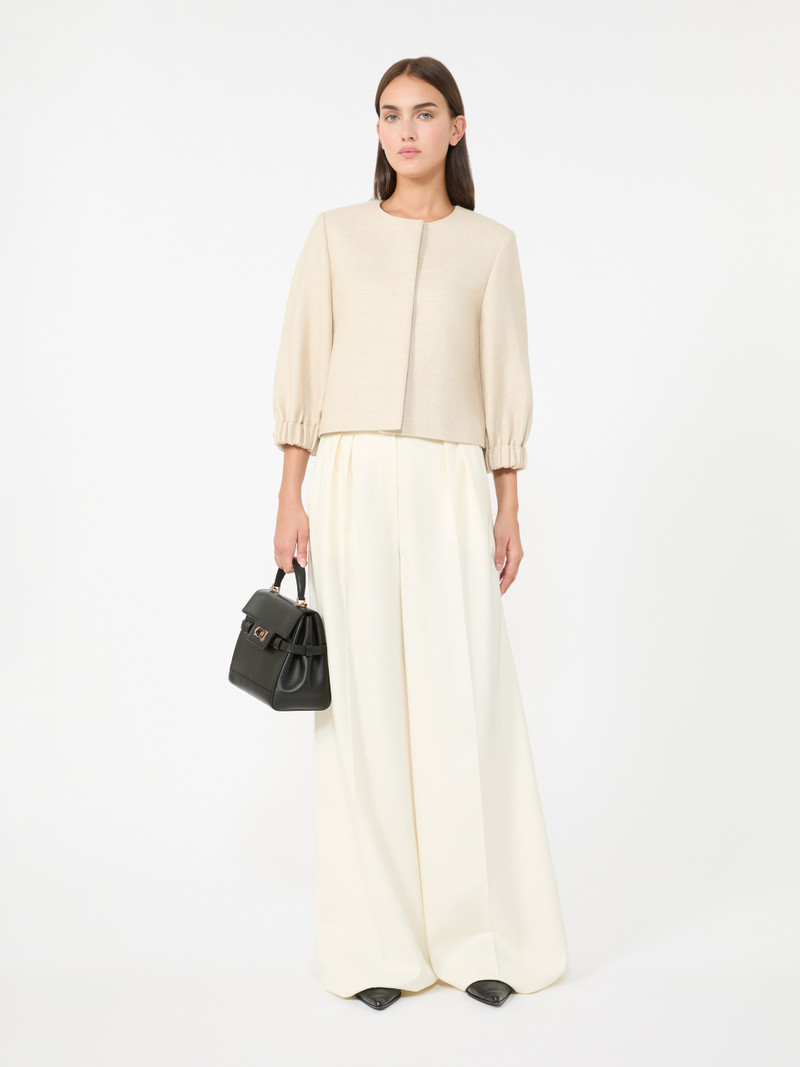 Max Mara NAIADI Wool and silk cropped jacket outlook