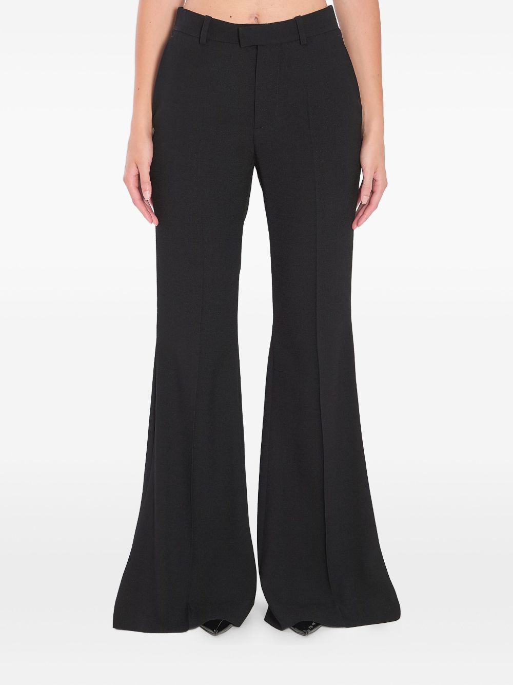 cotton flared trousers - 1