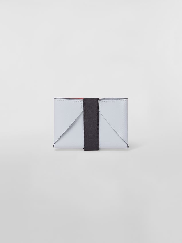RED AND GRAY PVC ORIGAMI CREDIT CARD HOLDER 3
