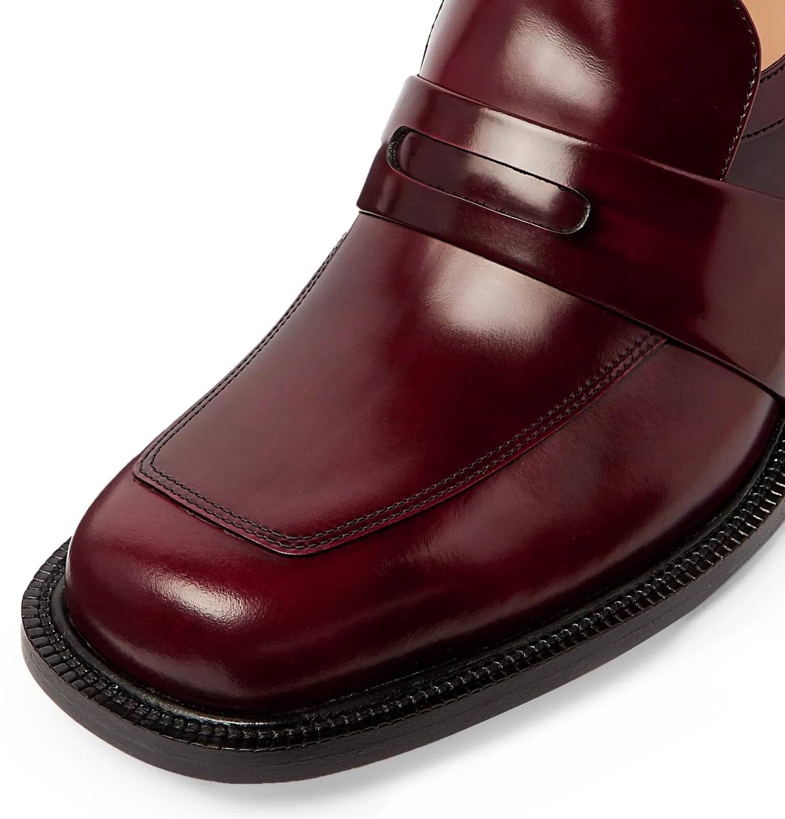 Polished-Leather Penny Loafers - 6