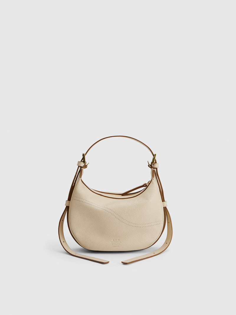 Silea Mandorla Grained Leather Mini hobo bag 1