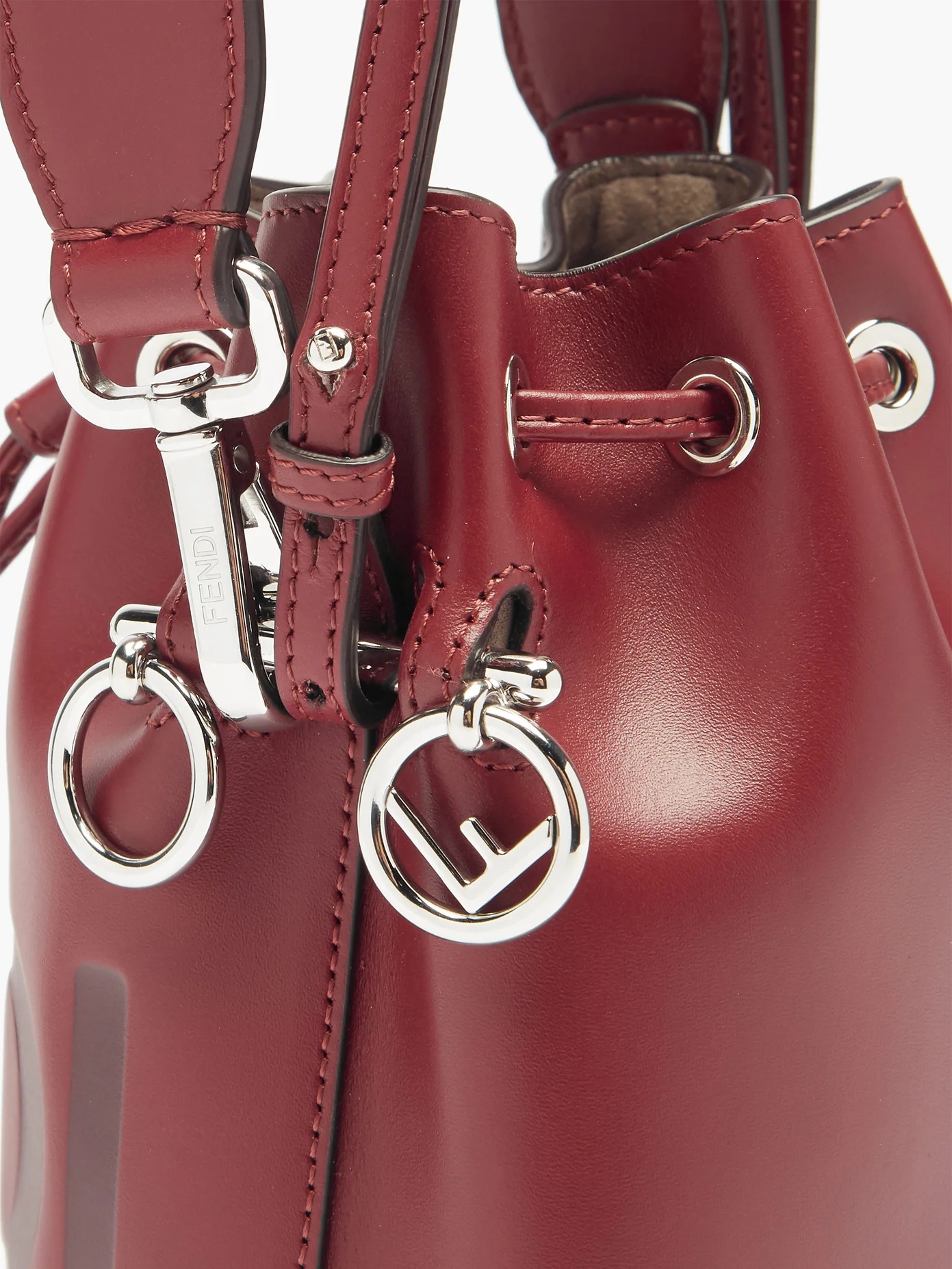 Mon Tresor mini leather bucket bag - 6