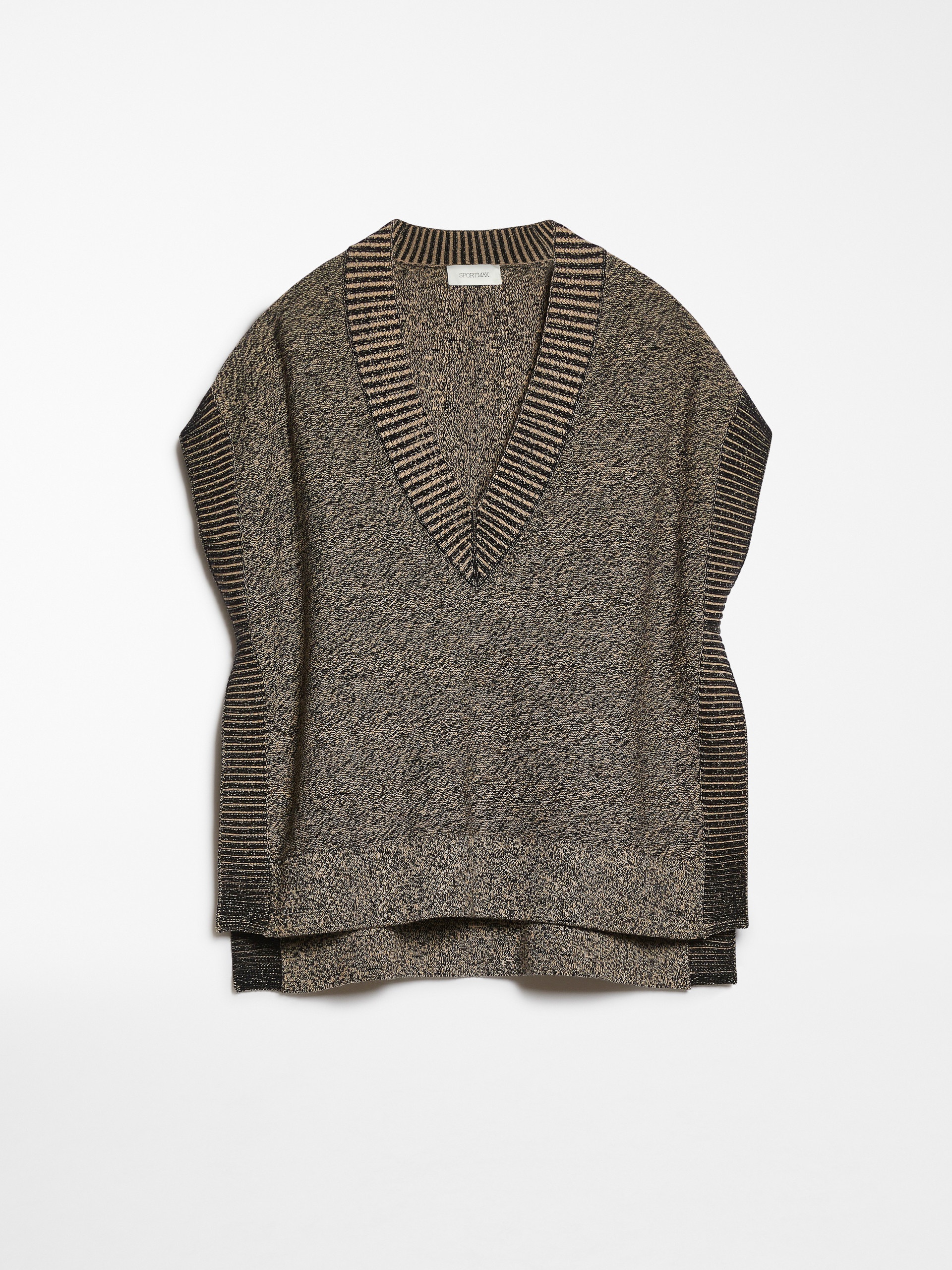 LOUVRE Stretch viscose poncho sweater - 1