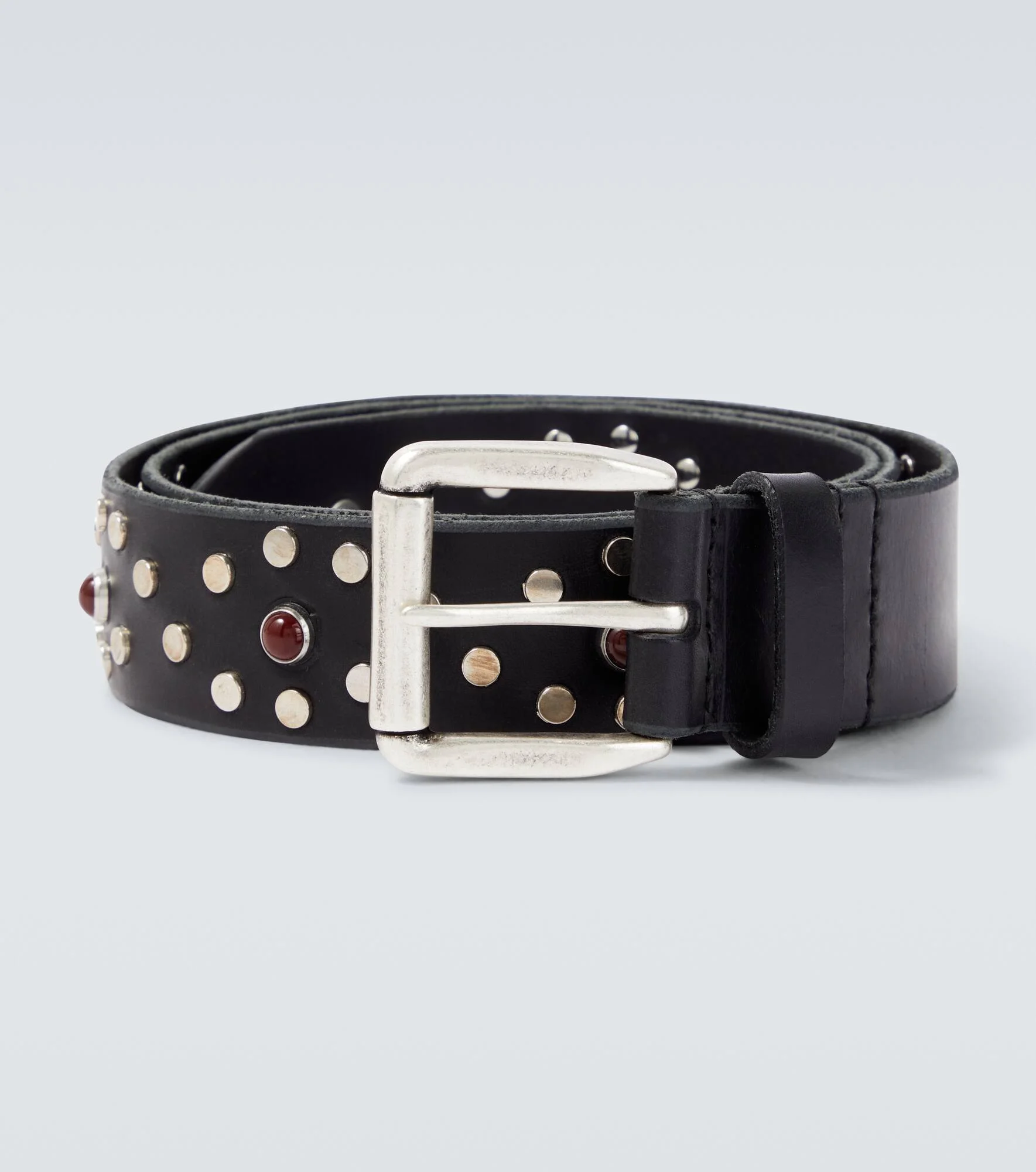Vortex embellished leather belt - 1