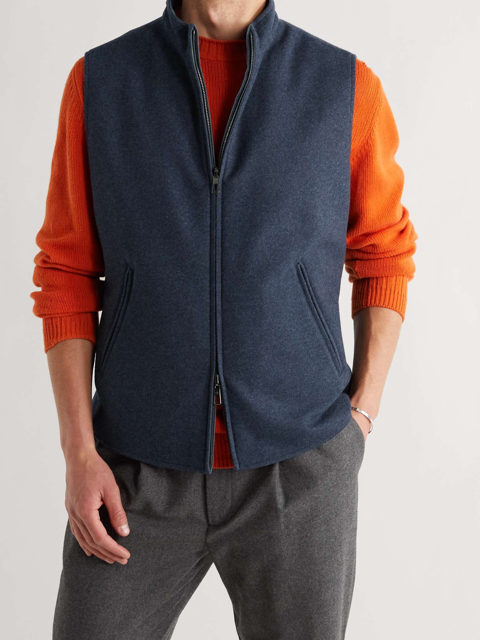 Marlin Reversible Tech-Jersey and Virgin Wool and Cashmere-Blend Gilet - 6