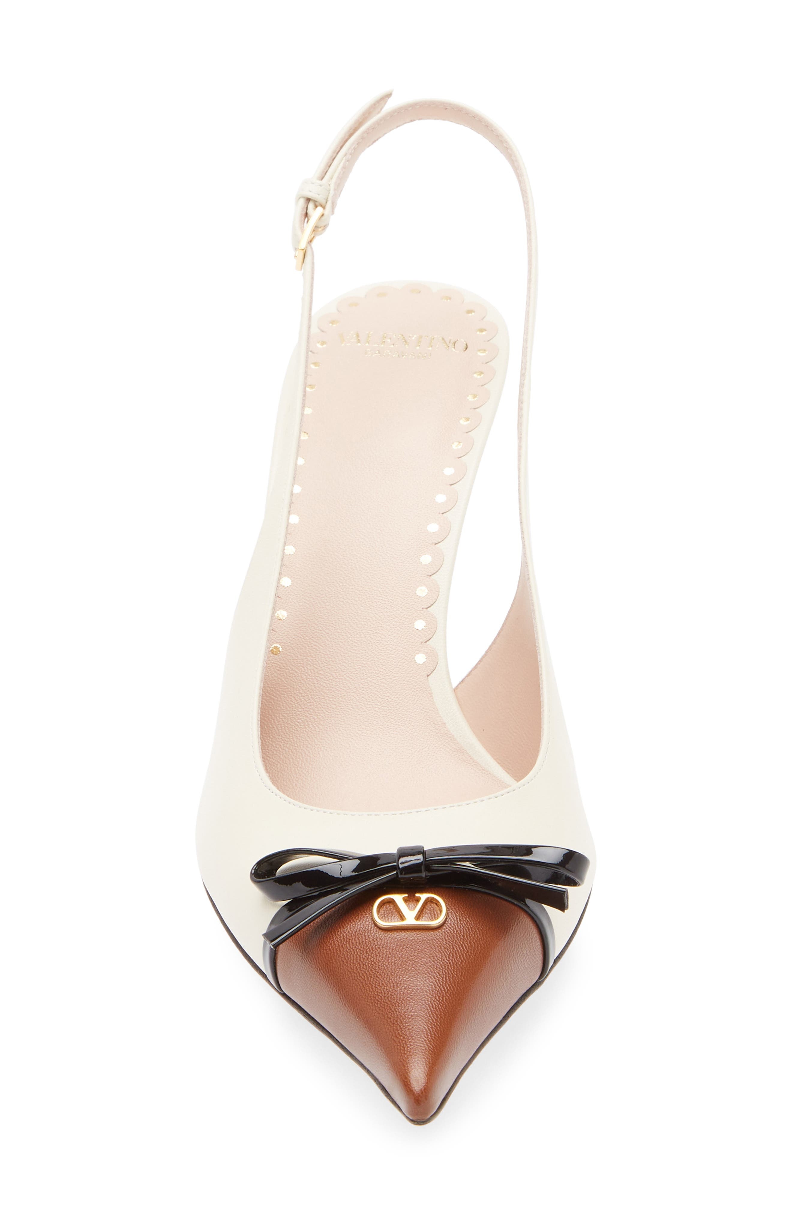 Valentino Garavani Bepointy Slingback Pump in Natural/Tabacco at Nordstrom - 4