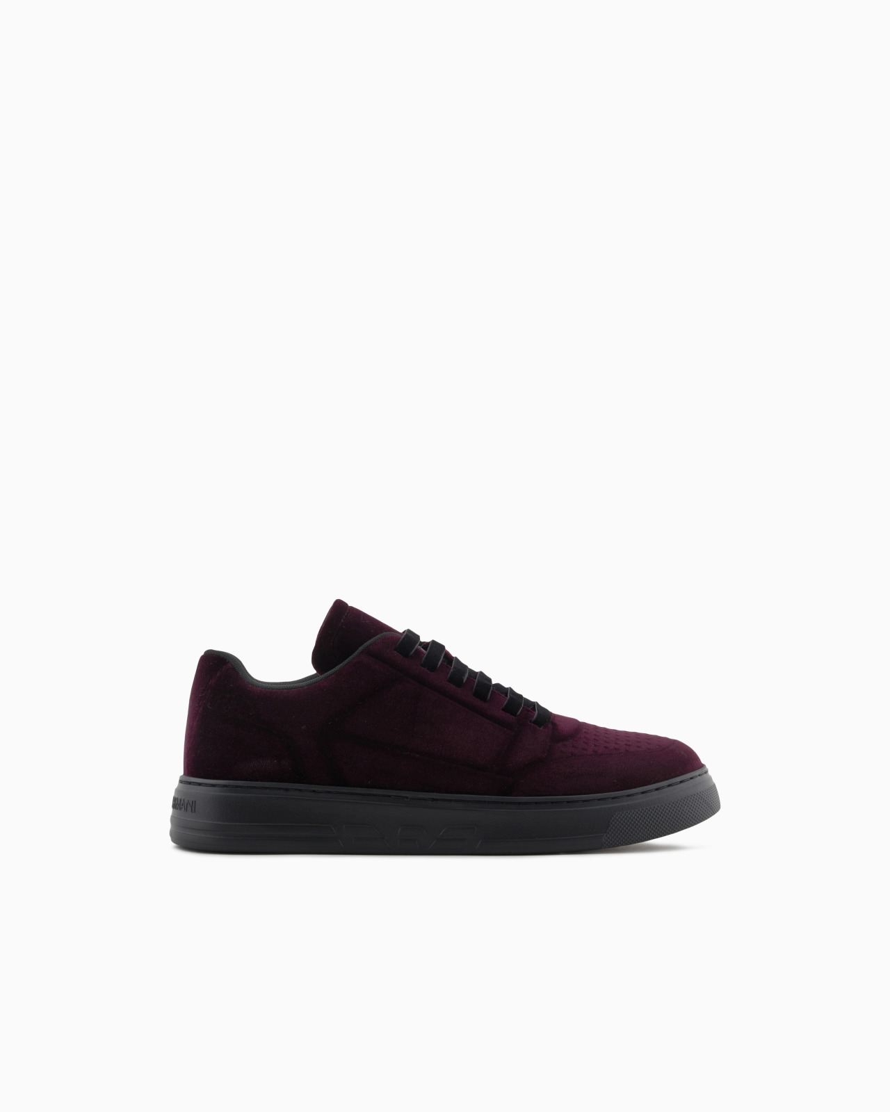 VELVET SNEAKERS WITH SIDE LOGO - 1