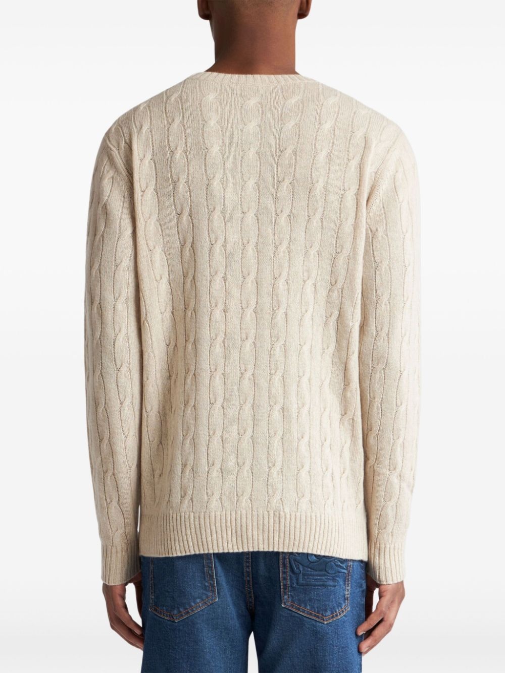cable-knit cashmere sweater - 3