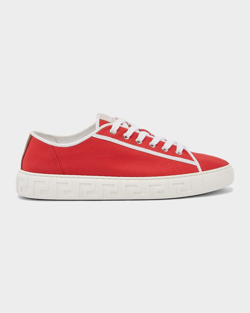 Men's Greca Canvas Sneakers 1