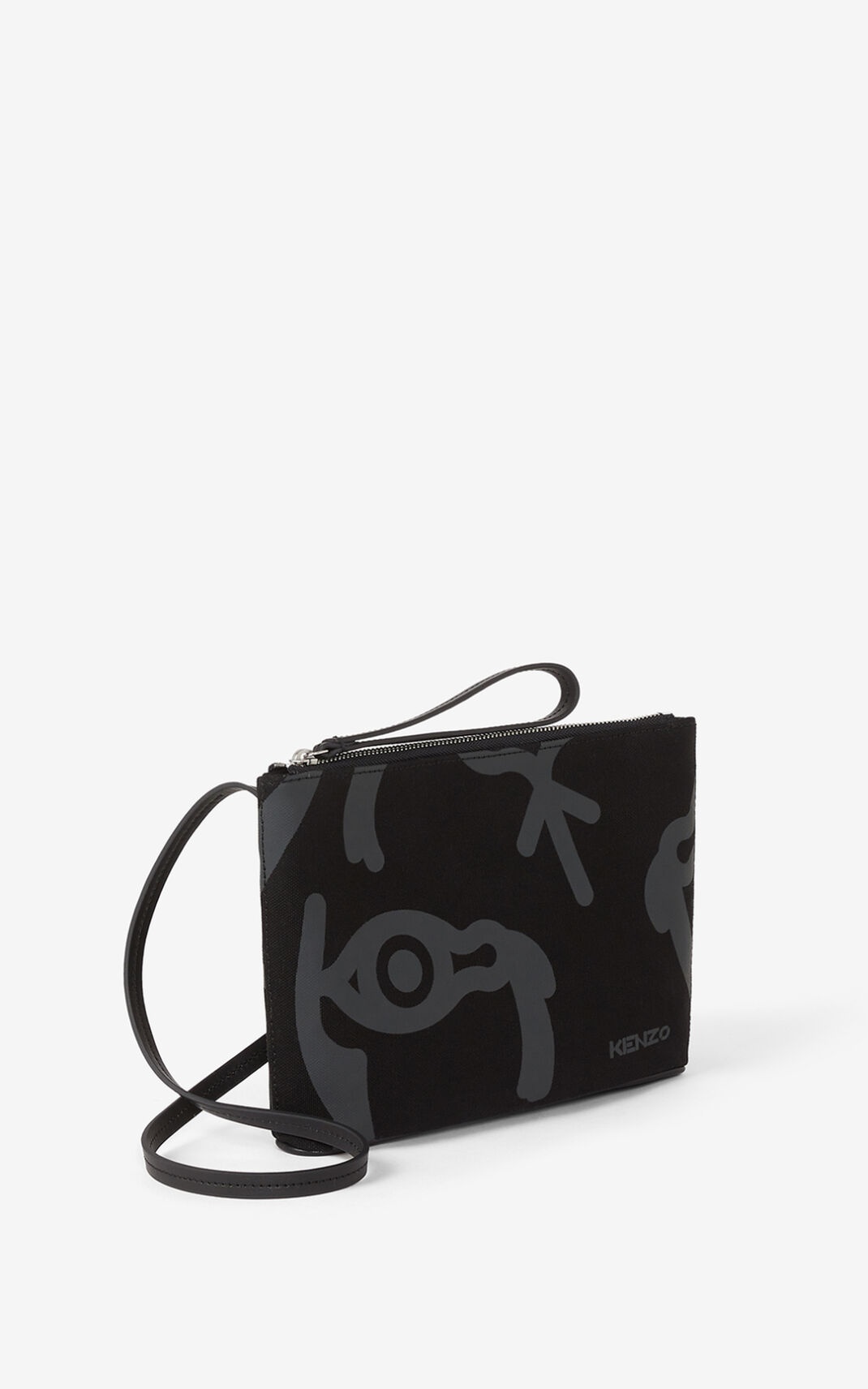 KENZO Arc canvas pouch and shoulder strap - 4