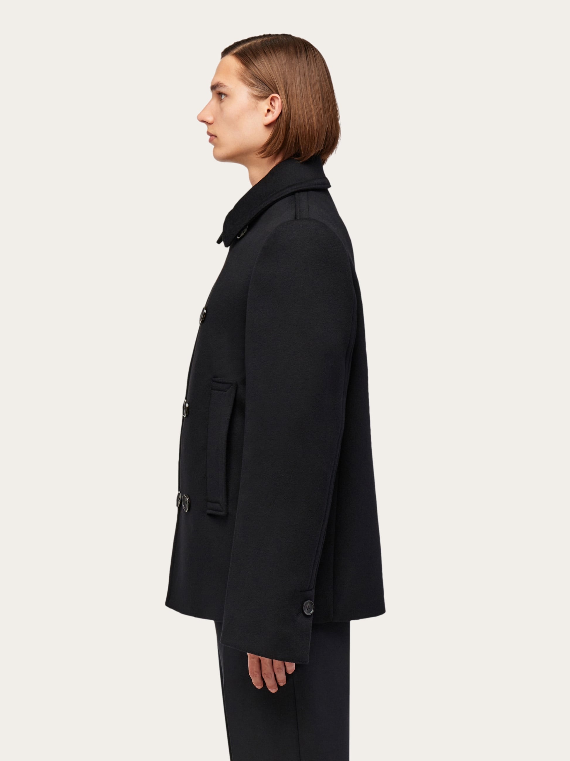 Wool and cashmere peacoat - 3