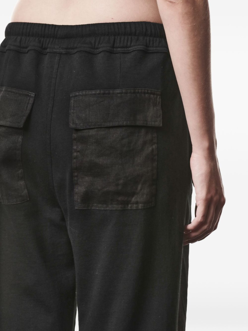 drawstring patch cotton trousers 7
