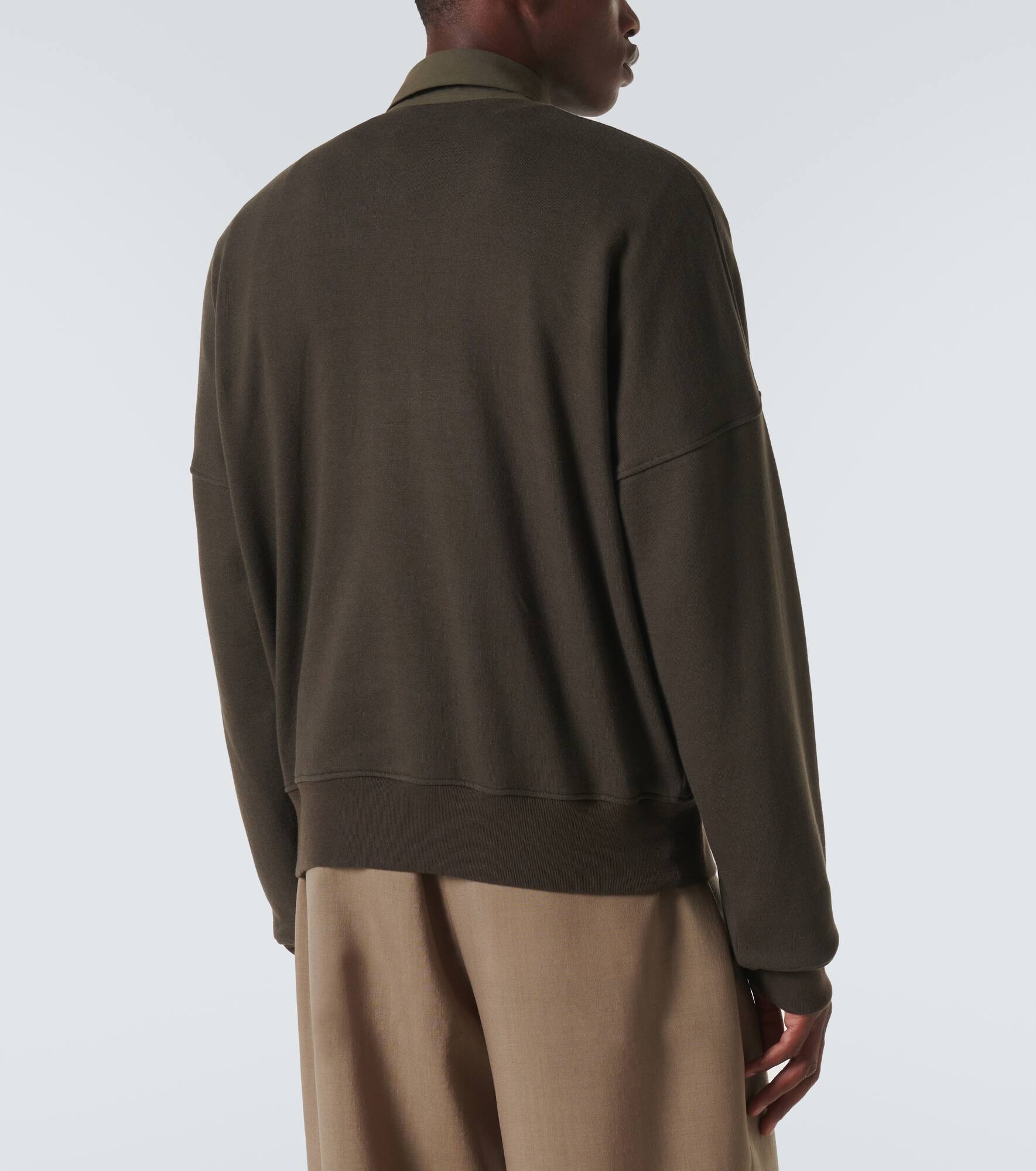 Dende cotton and cashmere polo shirt - 4