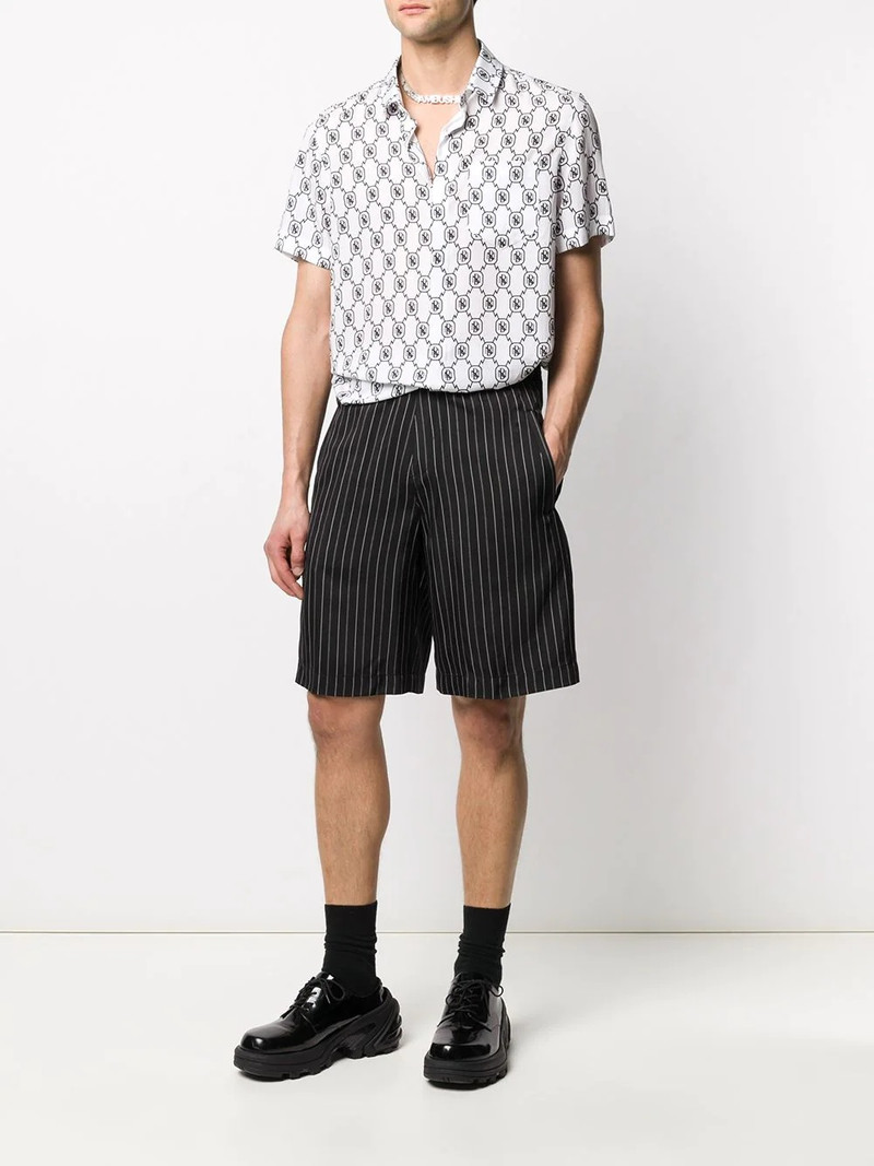 Neil Barrett pinstripe elasticated-waistband shorts outlook