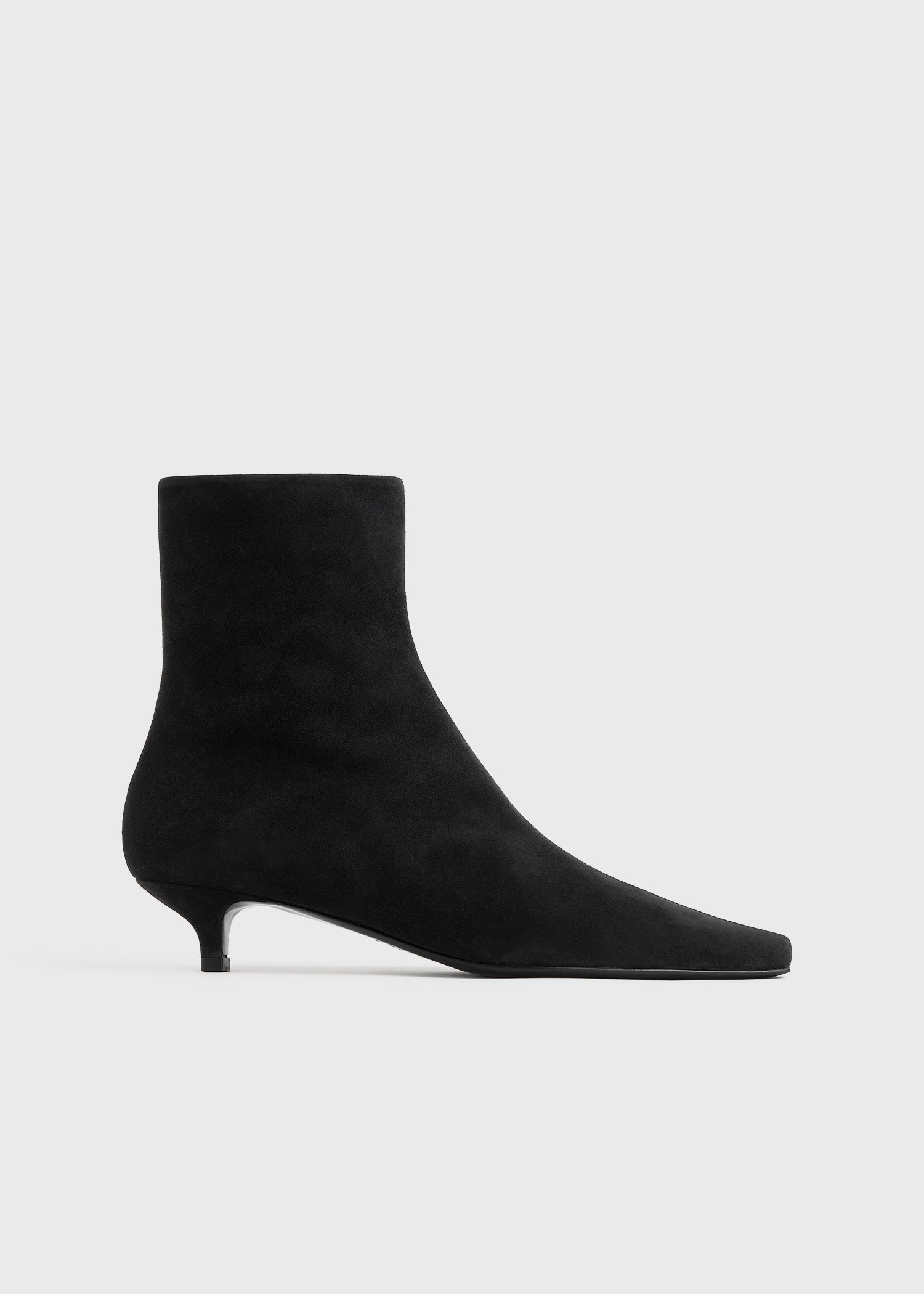 Slim suede ankle boots black - 1
