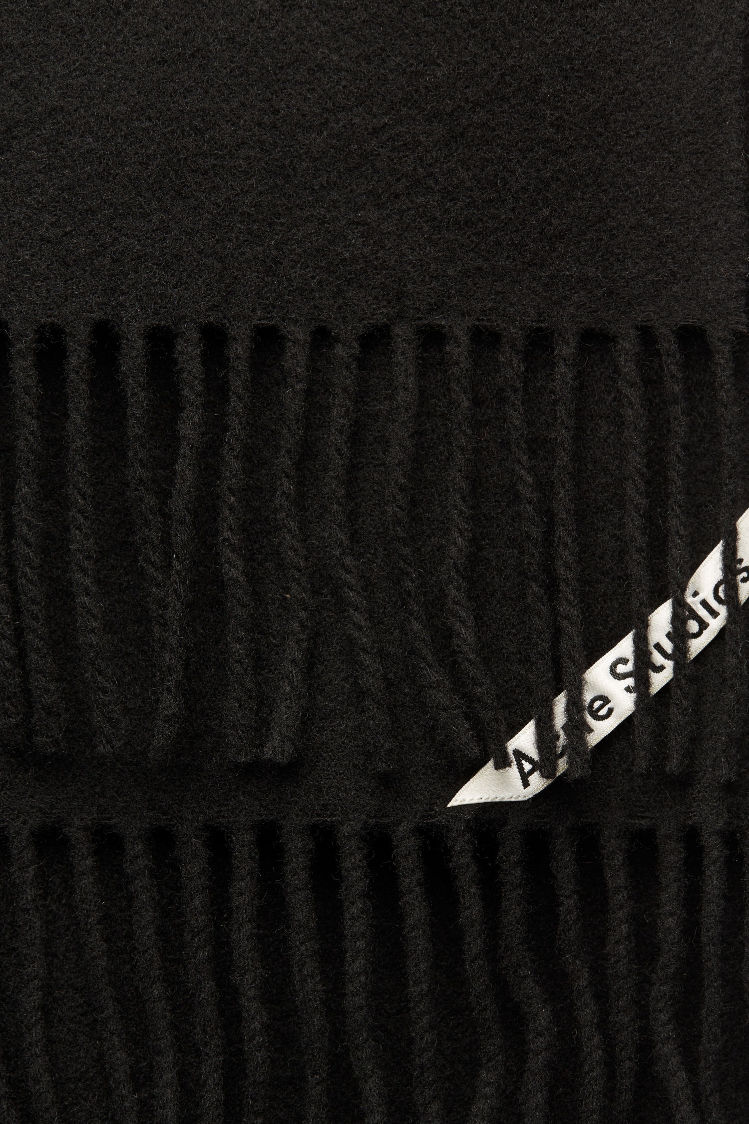 Oversized cashmere scarf black - 5