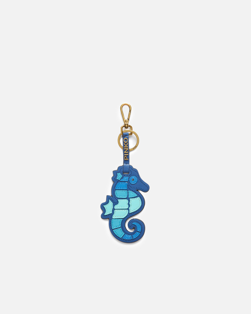 BLUE FAUX LEATHER SEAHORSE CHARM 1
